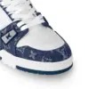 کتونی لوئی ویتون سفید سرمه ای-Louis Vuitton Trainer