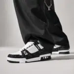 کتونی لوئی ویتون سفید مشکی-Louis Vuitton Trainer