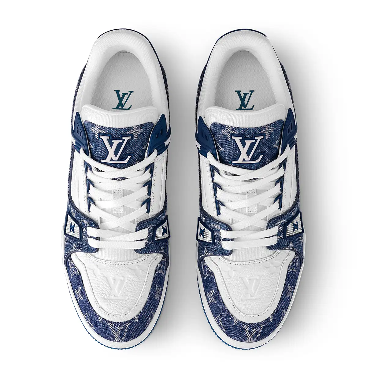 کتونی لوئی ویتون سفید سرمه ای-Louis Vuitton Trainer