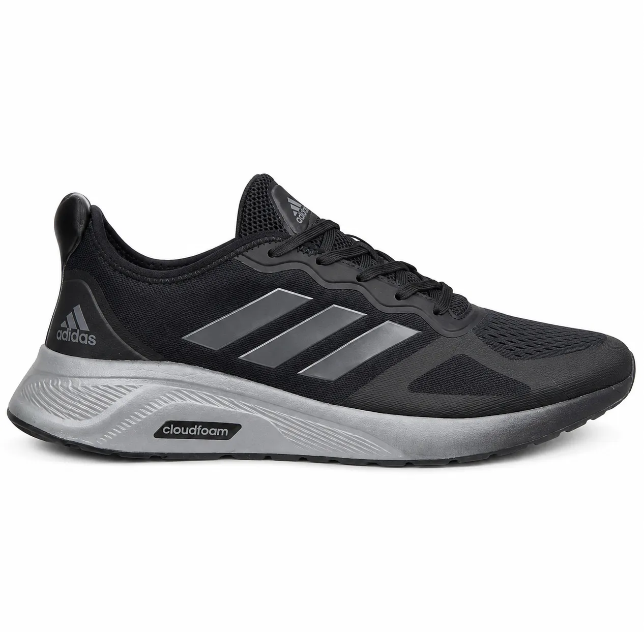 کتونی آدیداس کلاودفوم مشکی طوسی- Cloudfoam Adidas