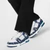 کتونی لوئی ویتون سفید سرمه ای-Louis Vuitton Trainer