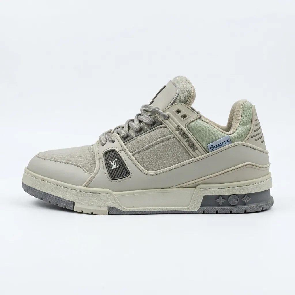 کتونی لوئی ویتون کرمی-Louis Vuitton Trainer