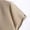 پیراهن ساده آستین کوتاه کرم رنگ Zaful