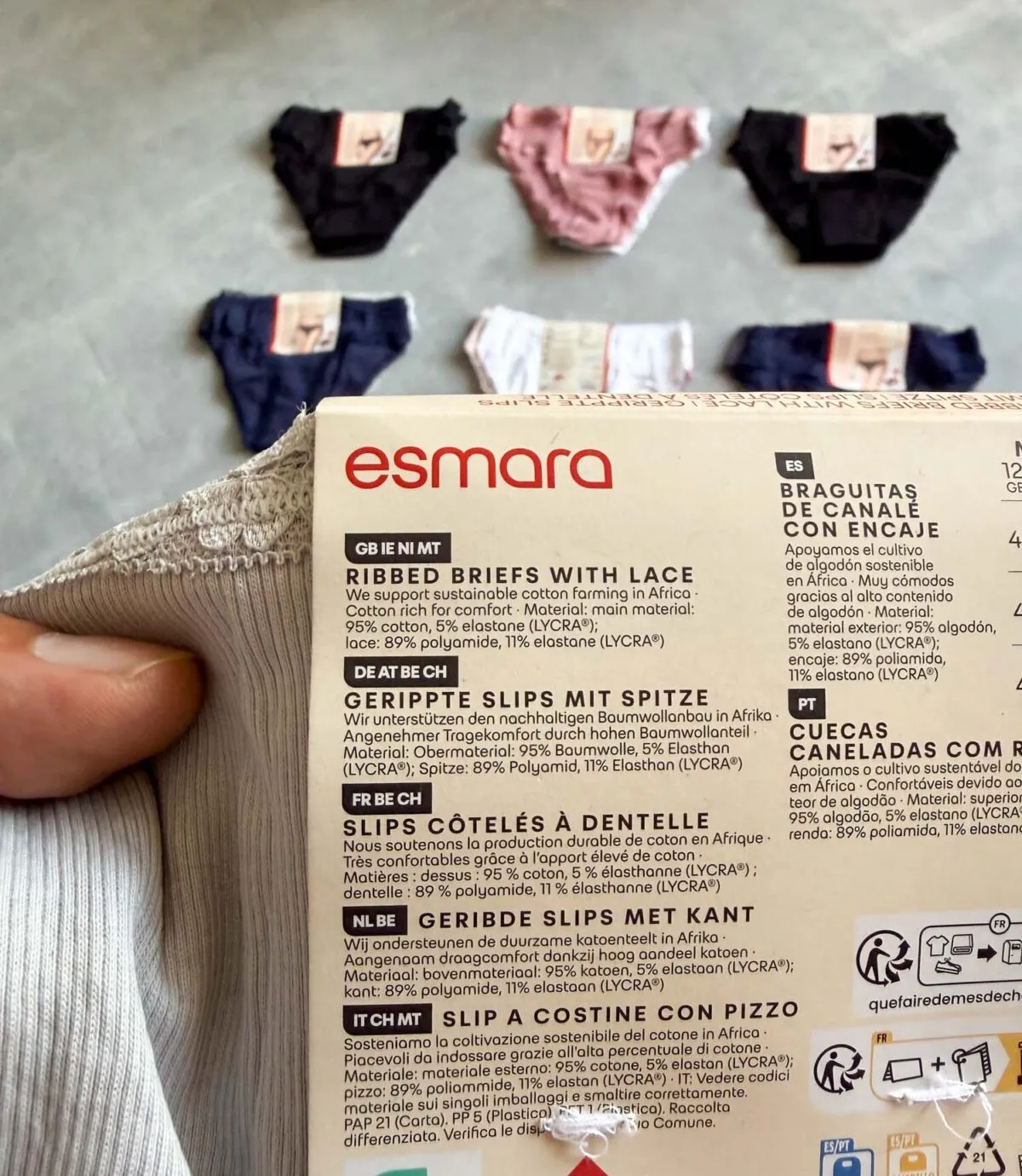 پک پنج عددی شورت نخی Esmara سه رنگ 1