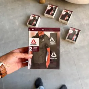 پک دو عددی تیشرت ورزشی سبز و مشکی Reebok