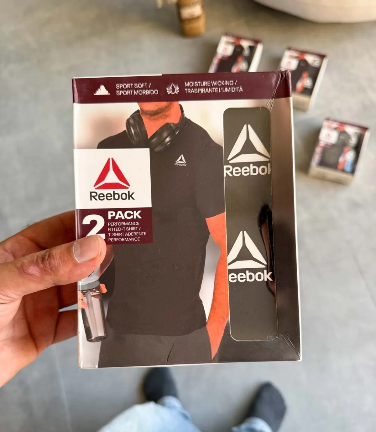 پک دو عددی تیشرت ورزشی مشکی Reebok