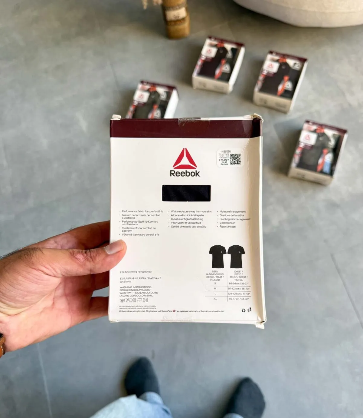 پک دو عددی تیشرت ورزشی مشکی Reebok