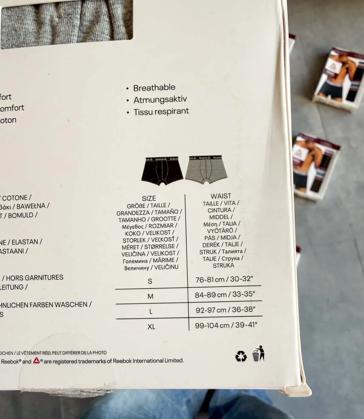 پک دو عددی شورت طوسی مشکی Reebok