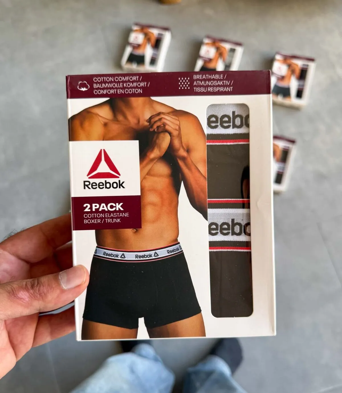 پک دو عددی شورت مشکی Reebok