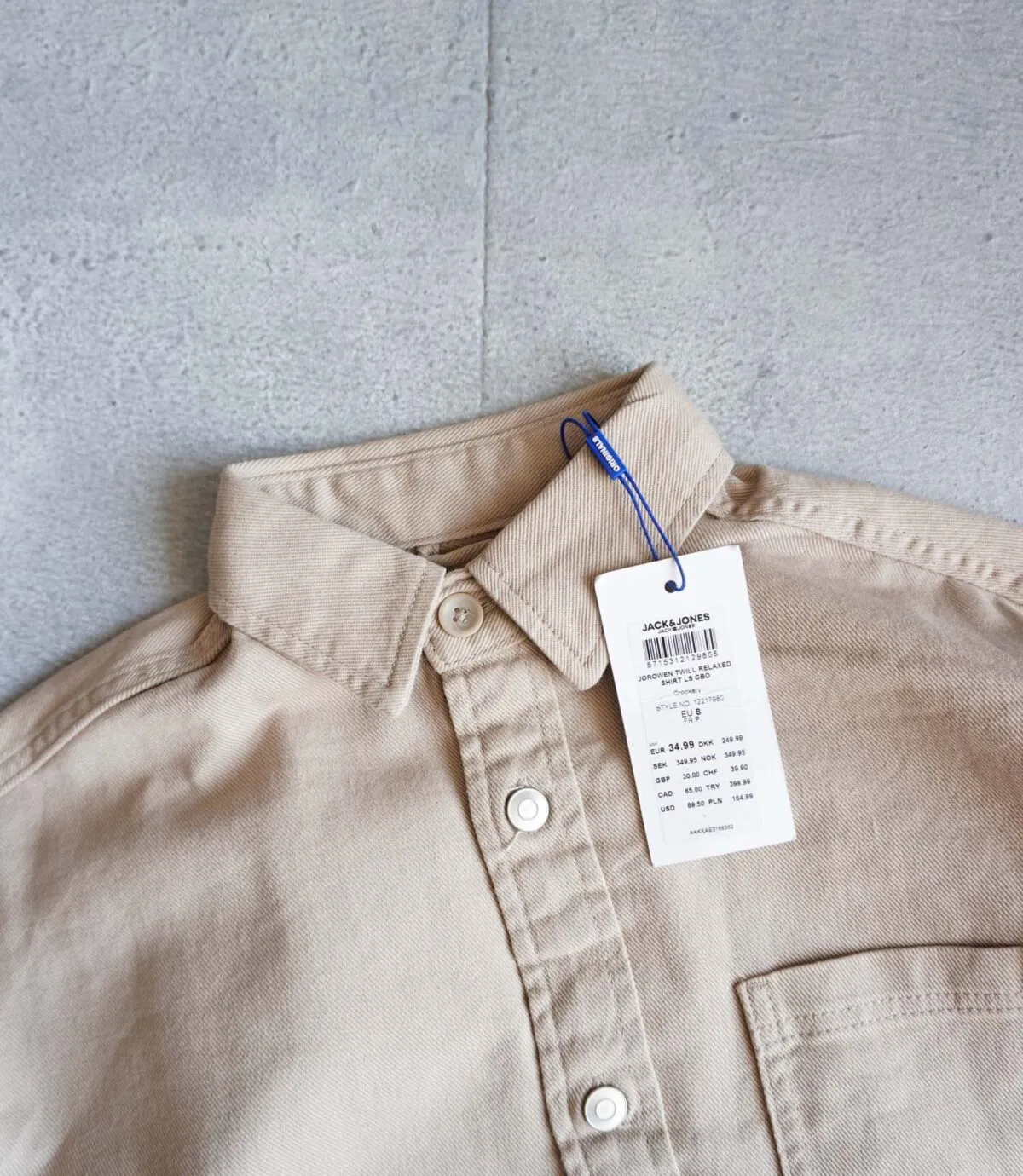 پیراهن کتان خاکی Jack&Jones