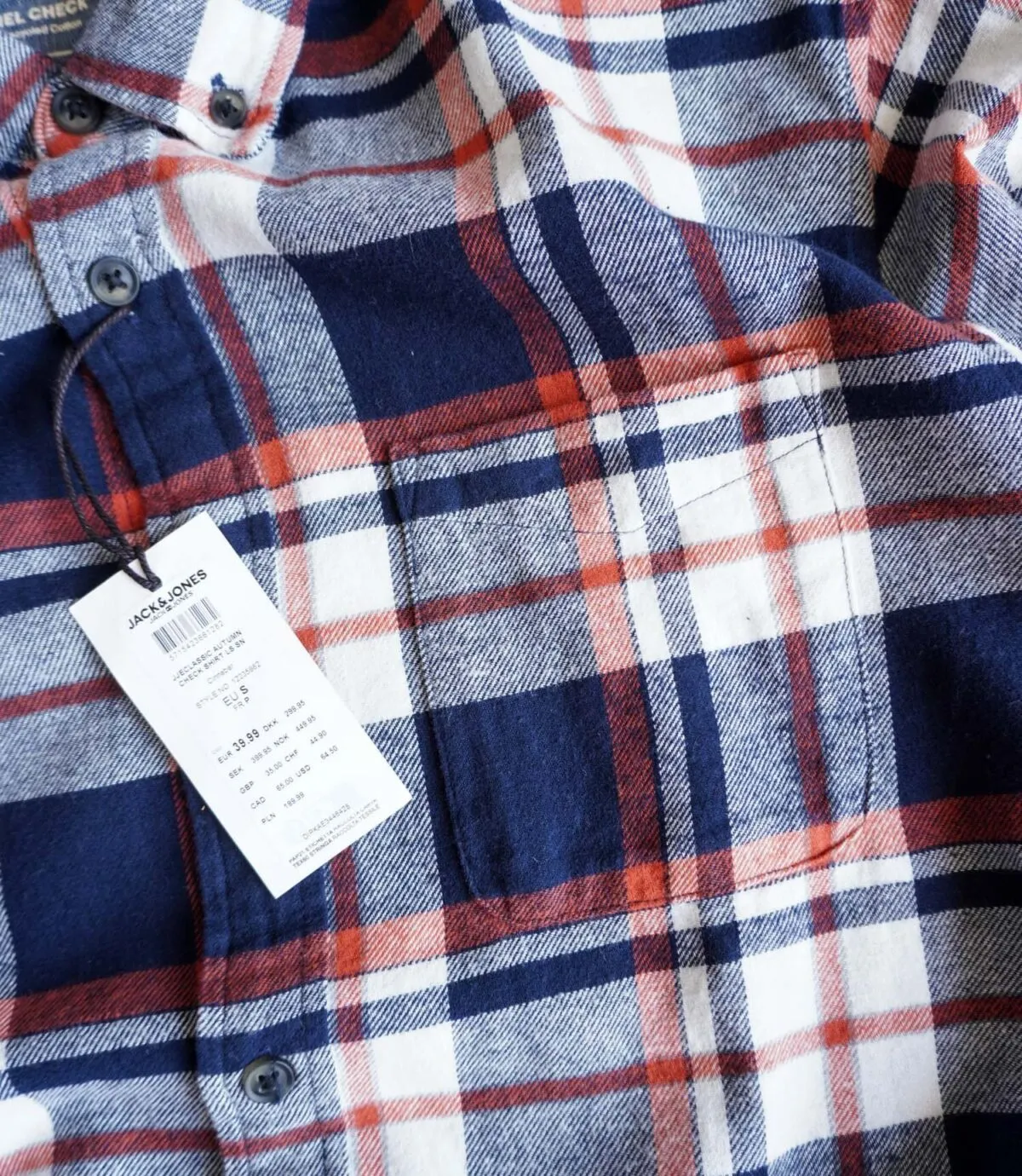 پیراهن پشمی دورنگ Jack&Jones