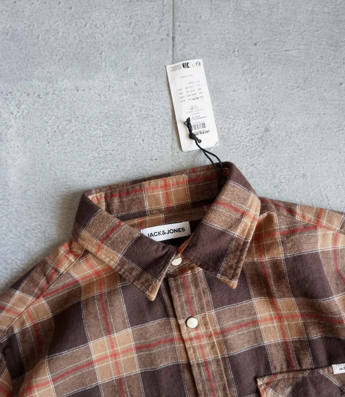 پیراهن پشمی قهوه ای Jack&Jones
