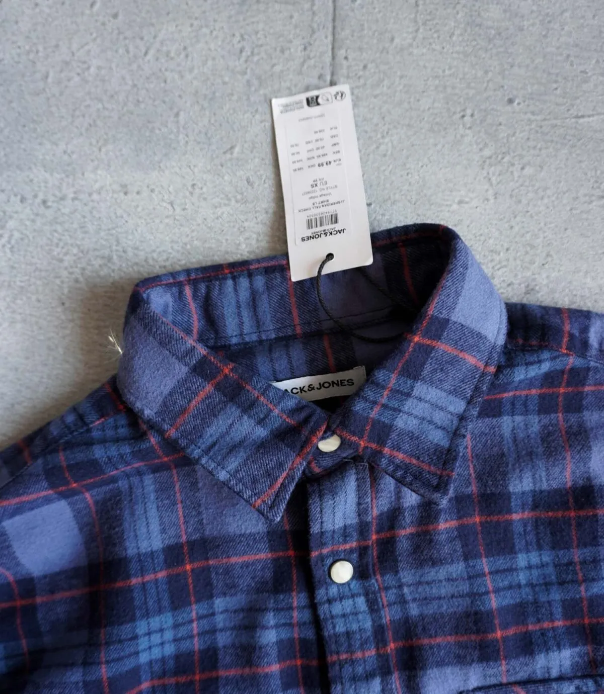 پیراهن پشمی آبی Jack&Jones