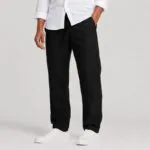 شلوار لینین نخی اورجینال مردانه رنگ مشکی pull&bear کد 2041