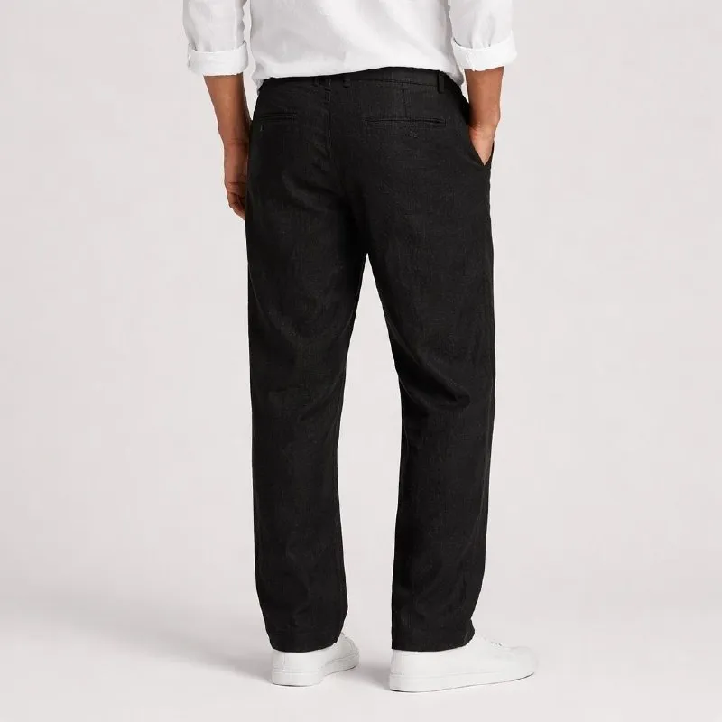 شلوار لینین نخی اورجینال مردانه رنگ مشکی برند pull&bear سفارش اسپانیایی مدل راسته کد 2041 شلوار لینین نخی اورجینال مردانه رنگ مشکی برند pull&bear سفارش اسپانیایی مدل راسته کد 2041