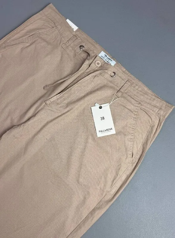 شلوار کتان کنف اورجینال مردانه رنگ نسکافه ای برند pull&bear سفارش اسپانیایی مدل راسته کد 2044 شلوار کتان کنف اورجینال مردانه رنگ نسکافه ای برند pull&bear سفارش اسپانیایی مدل راسته کد 2044