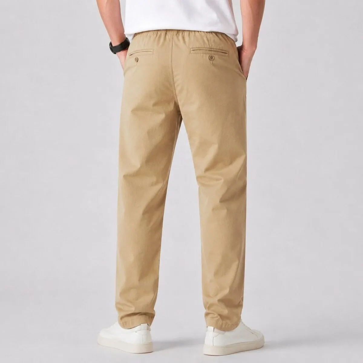 شلوار کتان کنف pull&bear اورجینال رنگ نخودی کمرکش کد 2055 شلوار کتان کنف pull&bear اورجینال رنگ نخودی کمرکش کد 2055