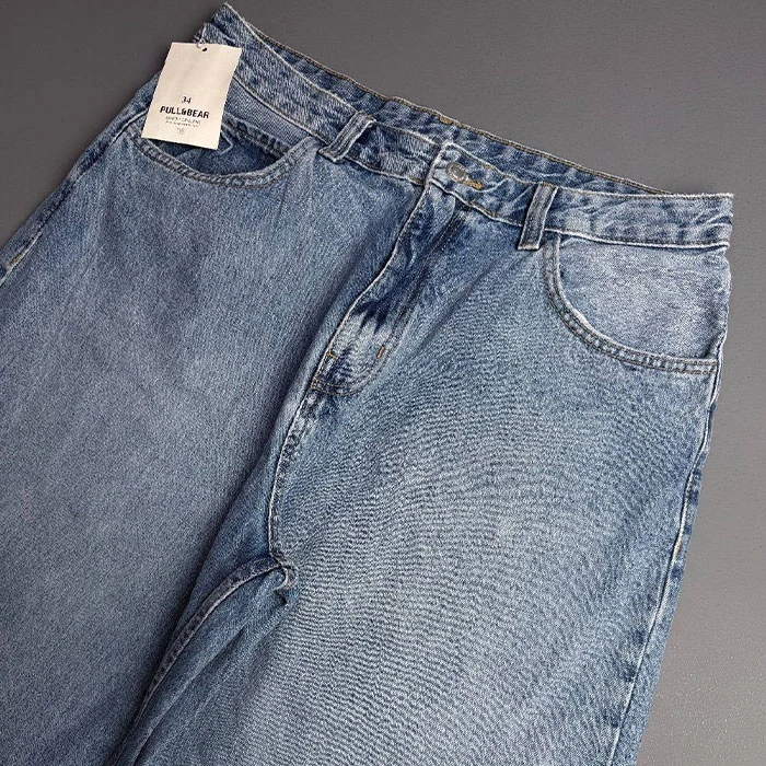 شلوار جین بگ مردانه اورجینال رنگ آبی متوسط برند pull&bear سفارش اسپانیایی مدل بگ و آزاد کد 2013 شلوار جین بگ مردانه اورجینال رنگ آبی متوسط برند pull&bear سفارش اسپانیایی مدل بگ و آزاد کد 2013