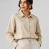 شومیز کتان نخی باکیفیت و بسیار خنک از برند Bershka اسپانیایی کرمی کد 2106 شومیز کتان نخی باکیفیت و بسیار خنک از برند Bershka اسپانیایی کرمی کد 2106