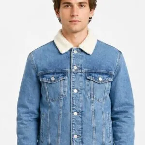 کت جین مردانه Bershka آبی روشن | کد 162