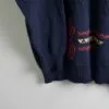 بافت وینتیج سرمه ای تیره طرح دار