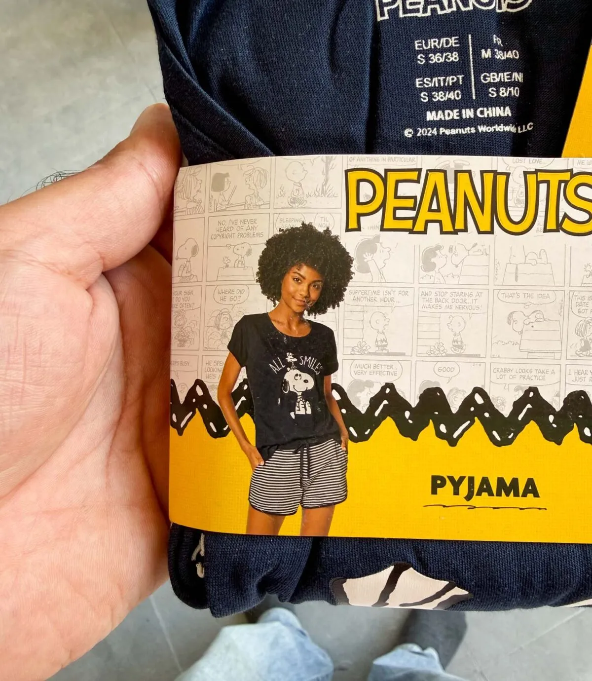 ست تیشرت و شلوارک نخی Peanuts