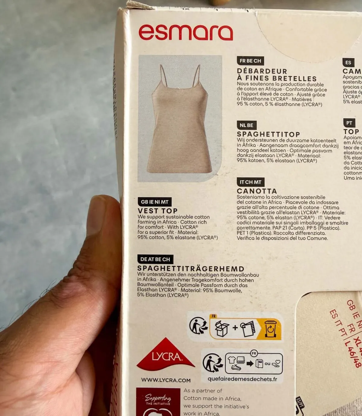 تاپ نخی خاکی Esmara