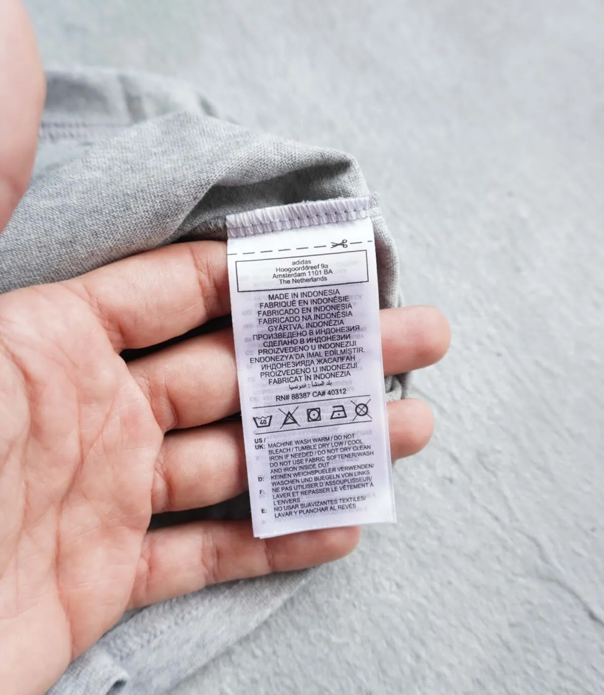 تیشرت نخی زنانه طوسی روشن Adidas