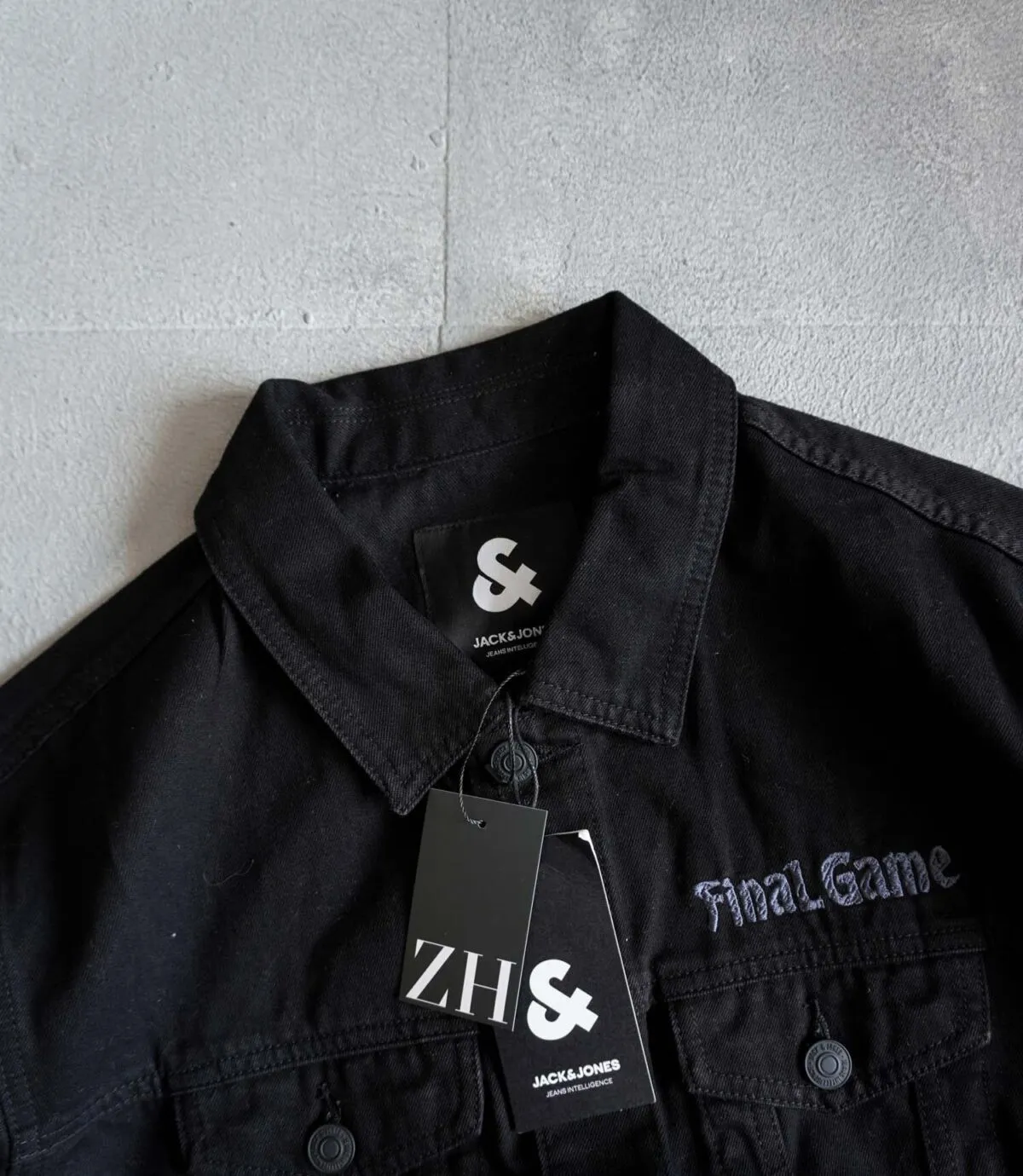 جکت جین مشکی طرح دار Jack&Jones جکت جین مشکی طرح دار Jack&Jones