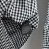 پیراهن نخی چهارخونه آستین بلند H&M