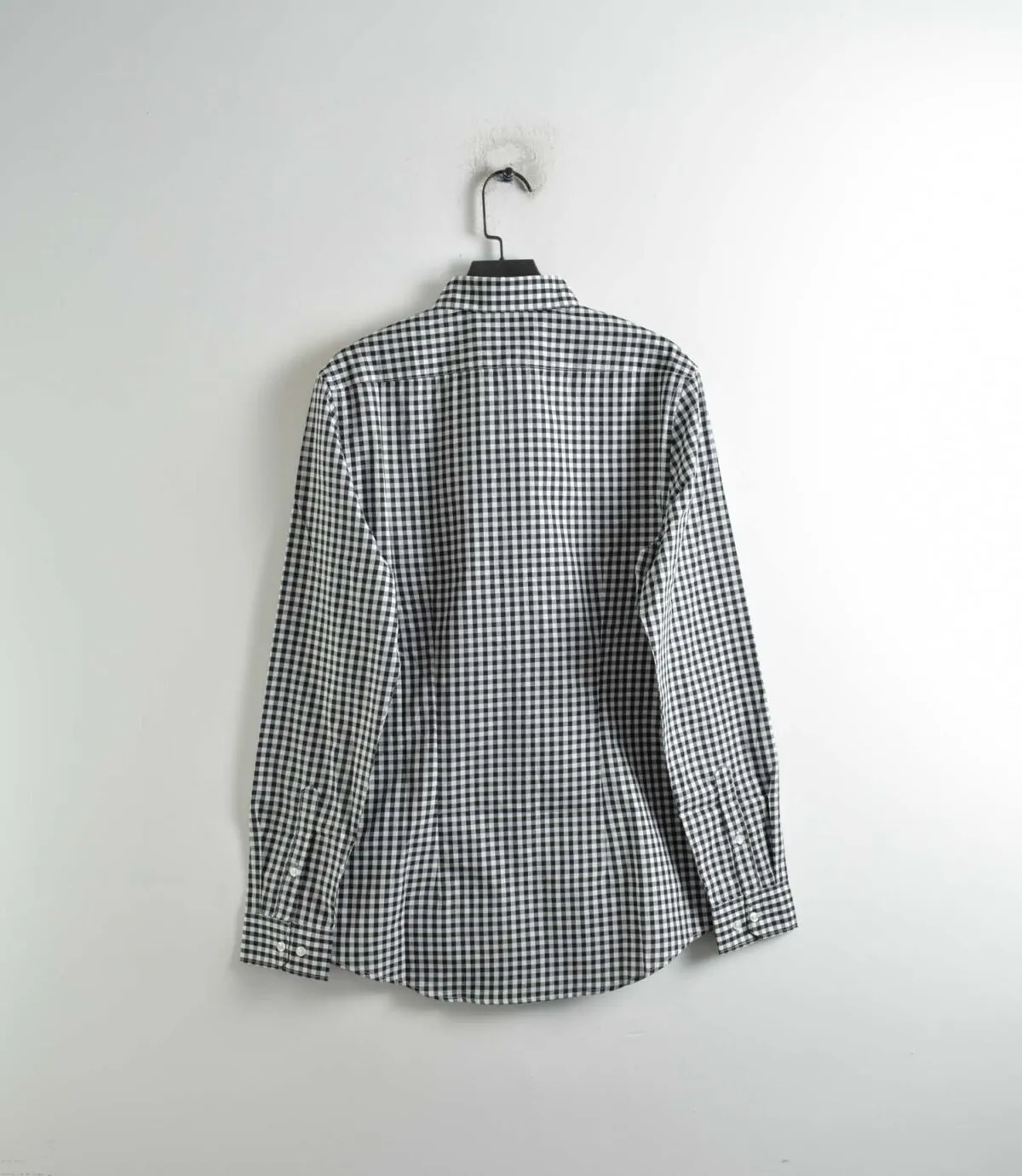 پیراهن نخی چهارخونه آستین بلند H&M