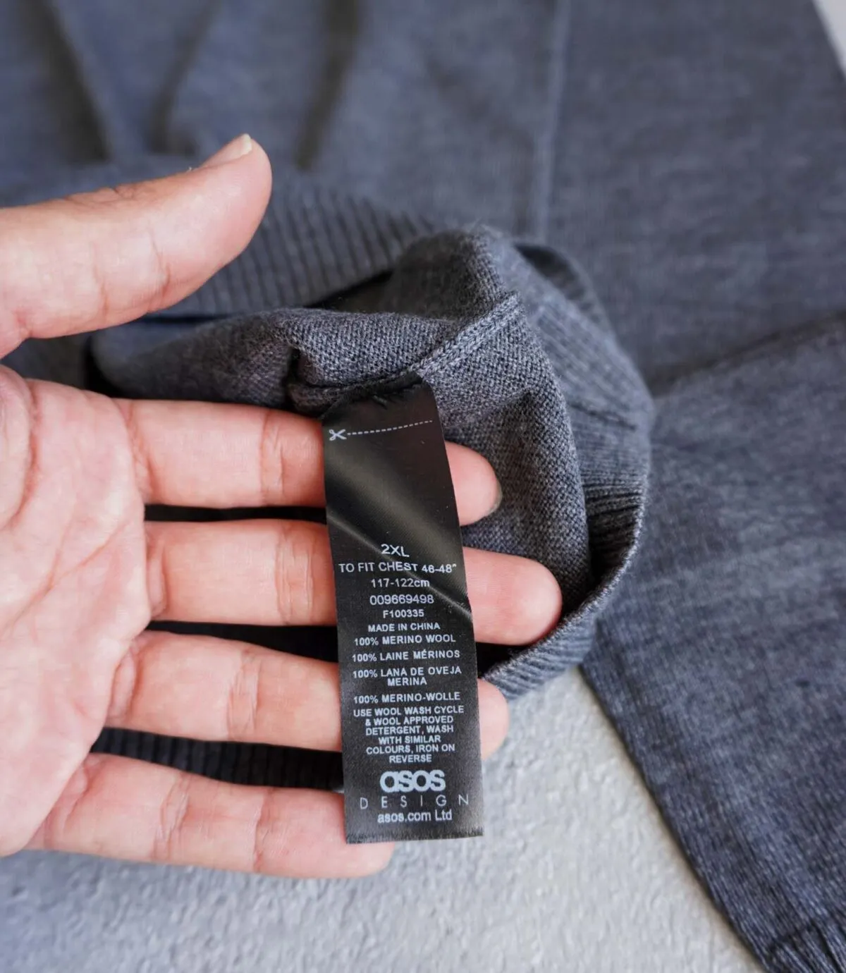 بافت ساده طوسی Asos بافت ساده طوسی Asos