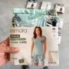 ست تیشرت و شلوارک نخی سبزآبی Esmara