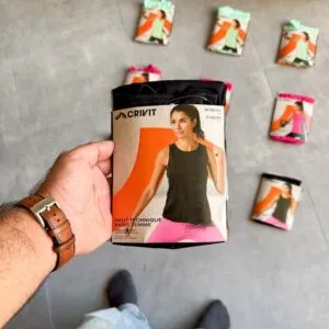 تاپ ورزشی مشکی Crivit
