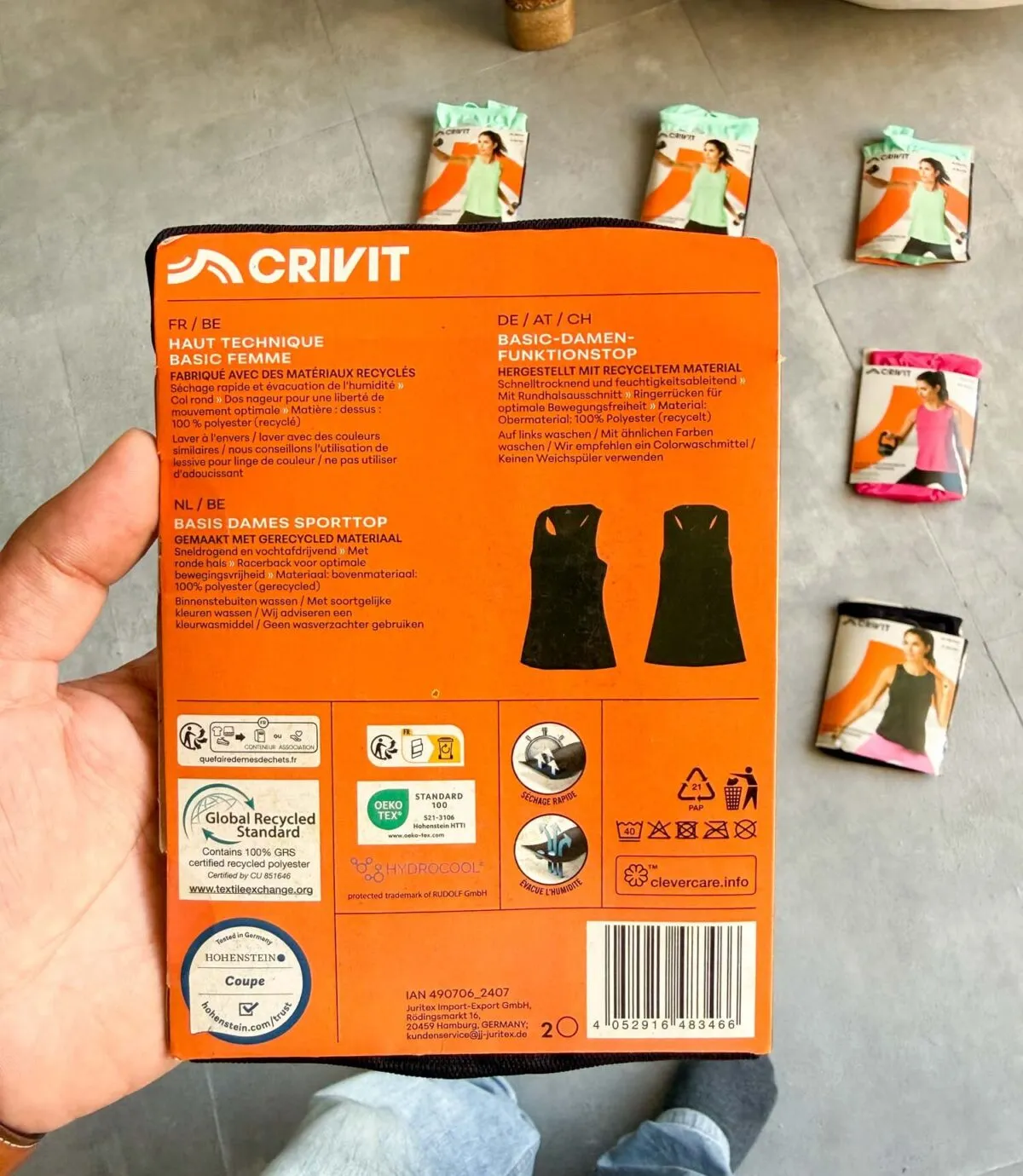 تاپ ورزشی مشکی Crivit تاپ ورزشی مشکی Crivit