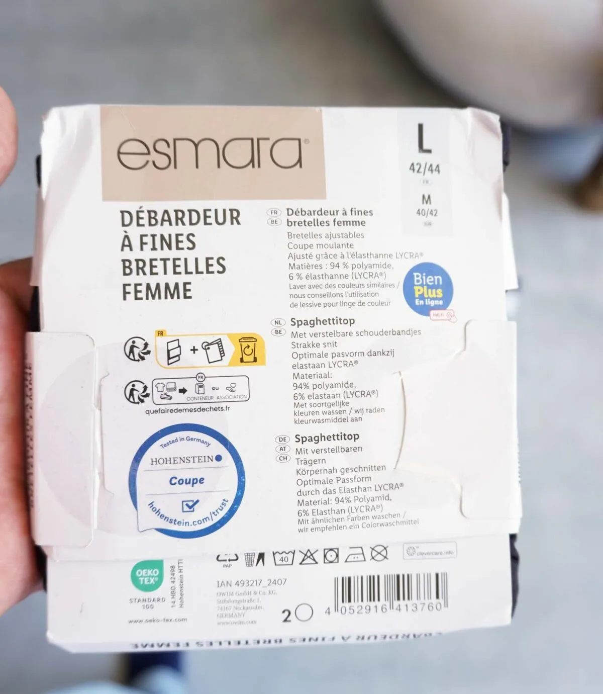 تاپ بند باریک ضد حساسیت زنانه مشکی Esmara تاپ بند باریک ضد حساسیت زنانه مشکی Esmara