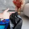بامبر جکت نازک آستین طرح چرم Shein