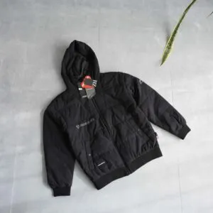جکت حرفه ای کلاه دار مشکی Jack&Jones