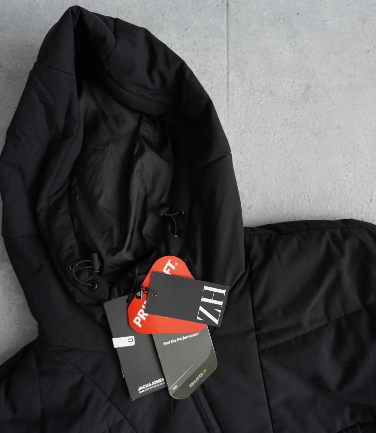جکت حرفه ای کلاه دار مشکی Jack&Jones