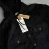 جکت جین کلاه دار مشکی ساده Selected جکت جین کلاه دار مشکی ساده Selected