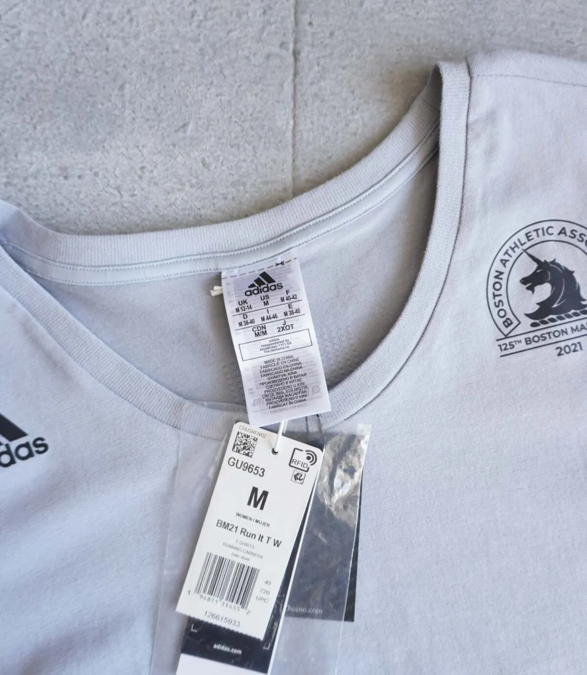 تیشرت طوسی سربی زنانه Adidas