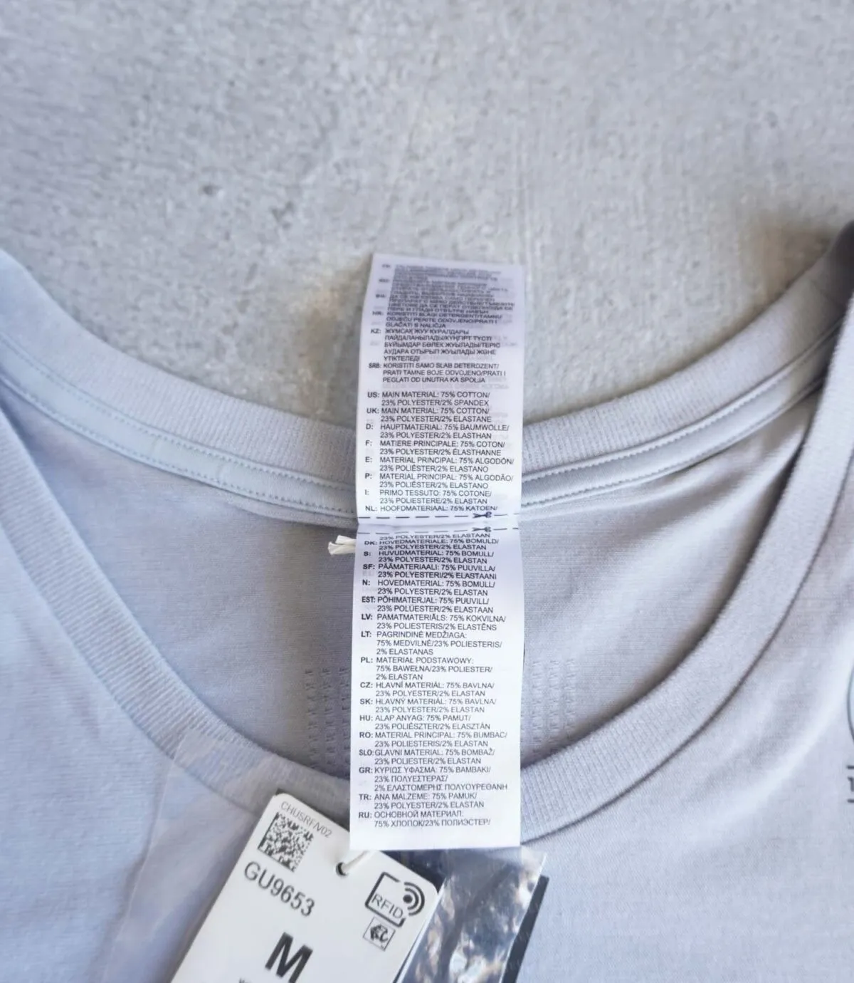تیشرت طوسی سربی زنانه Adidas